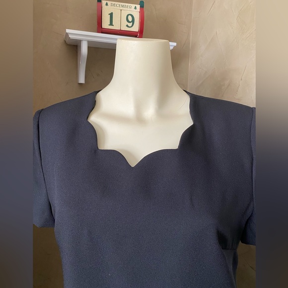 Vintage Nina Piccalino Black Short Sleeve Sparkle Dots Sheath Formal Party Dress - Picture 2 of 12